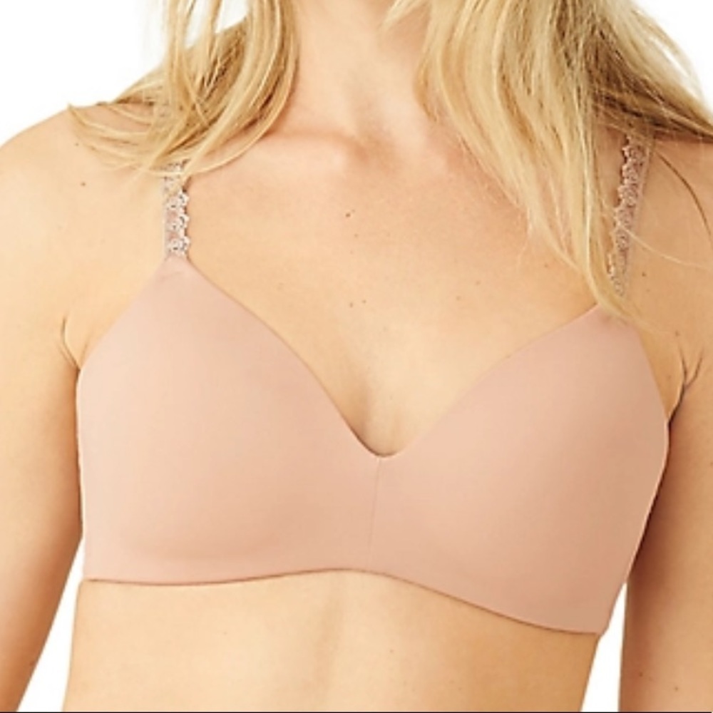 Wacoal Level Up Lace Wirefree Tan Bra Size 34DD